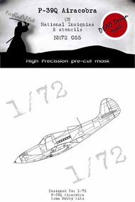  Dead Design Models  1/72 Bell P-39Q Airacobra national insignia paint mask DDMNM72055