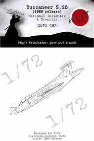  Dead Design Models  1/72 Buccaneer S.2B/D National Insignia (1989 rel.)Masks DDMNM72083