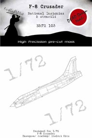  Dead Design Models  1/72 Vought F-8E/F-8J/F-8P Crusader national insignia DDMNM72103