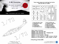  Dead Design Models  1/72 F-89D/J/H Scorpion Nat. Insignias DDMNM72132