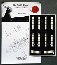  Dead Design Models  1/48 Messerchmitt Me.163B Komet 3D/optical illusion paint mask for control surfaces DDMSM48036