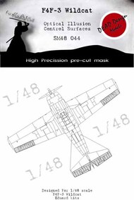 Grumman F4F-3 Wildcat Control Surfaces 3D/optical illusion paint mask for control surfaces #DDMSM48044