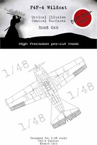  Dead Design Models  1/48 Grumman F4F-4 Wildcat Control Surfaces 3D/optical illusion paint mask for control surfaces DDMSM48049