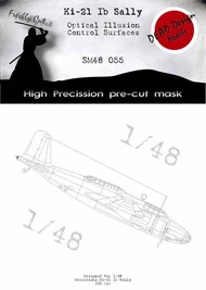 Mitsubishi Ki-21-Ib 'Sally' 3D/optical illusion paint mask for control surfaces #DDMSM48055