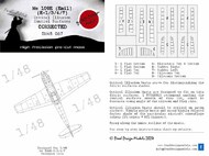  Dead Design Models  1/48 Messerschmitt Bf.109E-1/Bf.109E-3/Bf.109E-4/Bf.109E-7 3D/optical illusion paint mask for control surfaces DDMSM48057