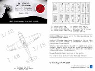  Dead Design Models  1/48 Messerschmitt Bf.109G 3D/optical illusion paint mask for control surfaces DDMSM48059