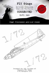  Dead Design Models  1/72 Kugisho P1Y1-S Ginga 3D/optical illusion paint mask for control surfaces DDMSM72060