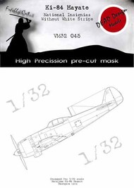  Dead Design Models  1/32 Nakajima Ki-84 national insignias without white outline DDMVM32045