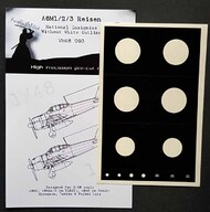  Dead Design Models  1/48 Mitsubishi A6M1/A6M2/A6M3 National Insignia paint masks without white outline DDMVM48093