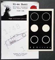  Dead Design Models  1/48 Nakajima Ki-44 Shoki National Insignia w/ white outline DDMVM48106