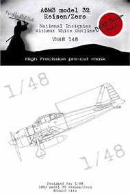 Mitsubishi A6M3 Zero m.32 National Insignia without white outline #DDMVM48148