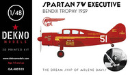  Dekno Models  1/48 Spartan 7W Executive Bendix Trophy 1939 GA480103