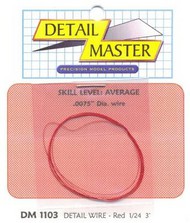  Detail Master Accessories  1/24-1/25 2ft. Detail Wire Red (.0075" Dia.)* DTM1103