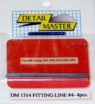  Detail Master Accessories  1/24-1/25 Fitting Line #4 .045" (3pc) DTM1314