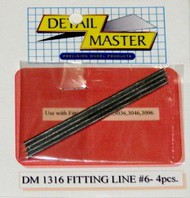  Detail Master Accessories  1/24-1/25 Fitting Line #6 .080" (4pc) DTM1316