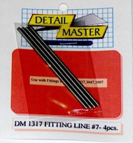  Detail Master Accessories  1/24-1/25 Fitting Line #7 .100" (3pc) DTM1317