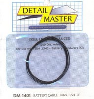  Detail Master Accessories  1/24-1/25 2ft. Battery Cable Black DTM1401