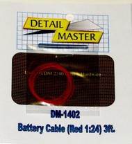  Detail Master Accessories  1/24-1/25 3ft. Battery Cable Red DTM1402