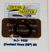  Detail Master Accessories  1/24-1/25 2ft. Coolant Hose Black (5/8" Dia.) DTM1420