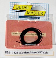  Detail Master Accessories  1/24-1/25 2ft. Coolant Hose Black (3/4" Dia.) DTM1421