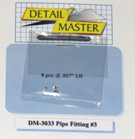  Detail Master Accessories  1/24-1/25 Pipe Fitting #3 (8pc) DTM3033