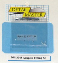  Detail Master Accessories  1/24-1/25 Adapter Fitting #3 (8pc) DTM3043