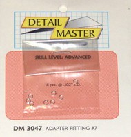  Detail Master Accessories  1/24-1/25 Adapter Fitting #7 (8pc) DTM3047