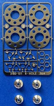  Detail Master Accessories  1/24-1/25 8-Hole Wheel Insert w/Billet Center Caps DTM3150101
