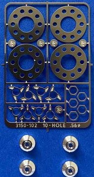  Detail Master Accessories  1/24-1/25 10-Hole Wheel Insert w/Billet Center Caps DTM3150102