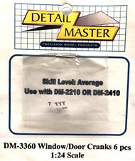  Detail Master Accessories  1/24-1/25 Stand-Offs for Door (4) & Window Cranks (2) DTM3360