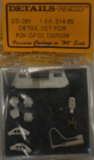 P2K, GP30, D&RGW Detail Set #DTW281