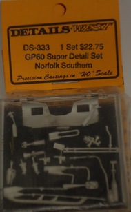  DETAILS WEST  HO GP60 Super Detail Set, Norfolk Southern DTW333