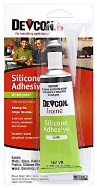  Devcon  NoScale Clear Silicone Adhesive 1.76oz. Tube DEV12045