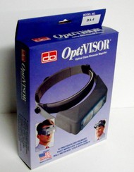 OptiVisor Binocular Headband Magnifier w/Glass Lens Plate 2x Power at 10