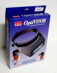  Donegan Optical  NoScale OptiVisor Binocular Headband Magnifier w/Glass Lens Plate 2.5x Power at 8" DONDA5