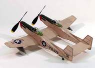  Dumas Products  NoScale 17-1/2" Wingspan F82 Twin Mustang Rubber Pwd Aircraft Laser Cut Kit DUM206