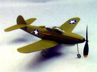  Dumas Products  NoScale 18" Wingspan P-39 Rubber Pwd Aircraft Laser Cut Kit DUM233