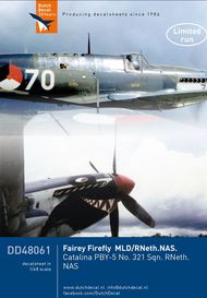  Dutch Decal  1/48 Fairey Firefly, PBY-5 RNeth Navy DD48061