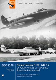  Dutch Decal  1/48 Gloster Meteor F.4/Mk.8 T.7 trainer KLu/MLD DD48079