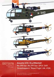  Dutch Decal  1/72 Alouette III RNethAF DD72078