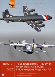  Dutch Decal  1/72 Four props demo Lockheed C-130 Hercules DD72101