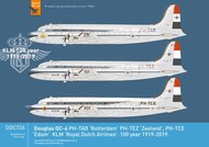  Dutch Decal  1/72 Douglas DC-4 KLM 100 year 1919-2019 DDC7206