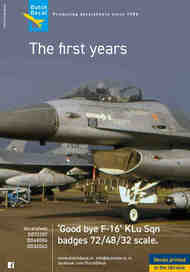 The First Years. 'Good bye Lockheed-Martin F-16' Colourful KLu Squadron badges DDF-16EARLY
