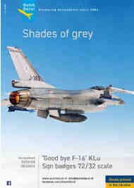 Shades of Grey 'Good bye Lockheed-Martin F-16' GreyKLu Squadron badges #DDF-16GREY