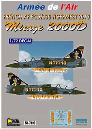  DXM-WD Studio  1/72 Mirage 2000D French Air Force EC5/330 Tigermeet 2010 DXM51-7110