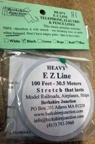  E-Z Line  NoScale Heavy (.006" - 0.5mm) Charcoal Color - 100ft EZLH001