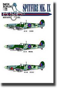  EagleCal Decals  1/72 Spitfire Mk.IX EL72116