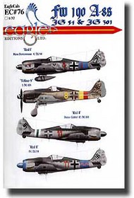  EagleCal Decals  1/32 Fw.190 A-8s, JG 54 & JG 301 EL32076