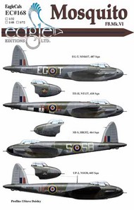  EagleCal Decals  1/32 Mosquito B.Mk.VI OUT OF STOCK IN US, HIGHER PRICED SOURCED IN EUROPE EL32168