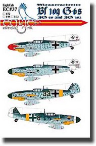  EagleCal Decals  1/48 Messerschmitt Bf.109G-6s JG-50 and JG-302 EL48037